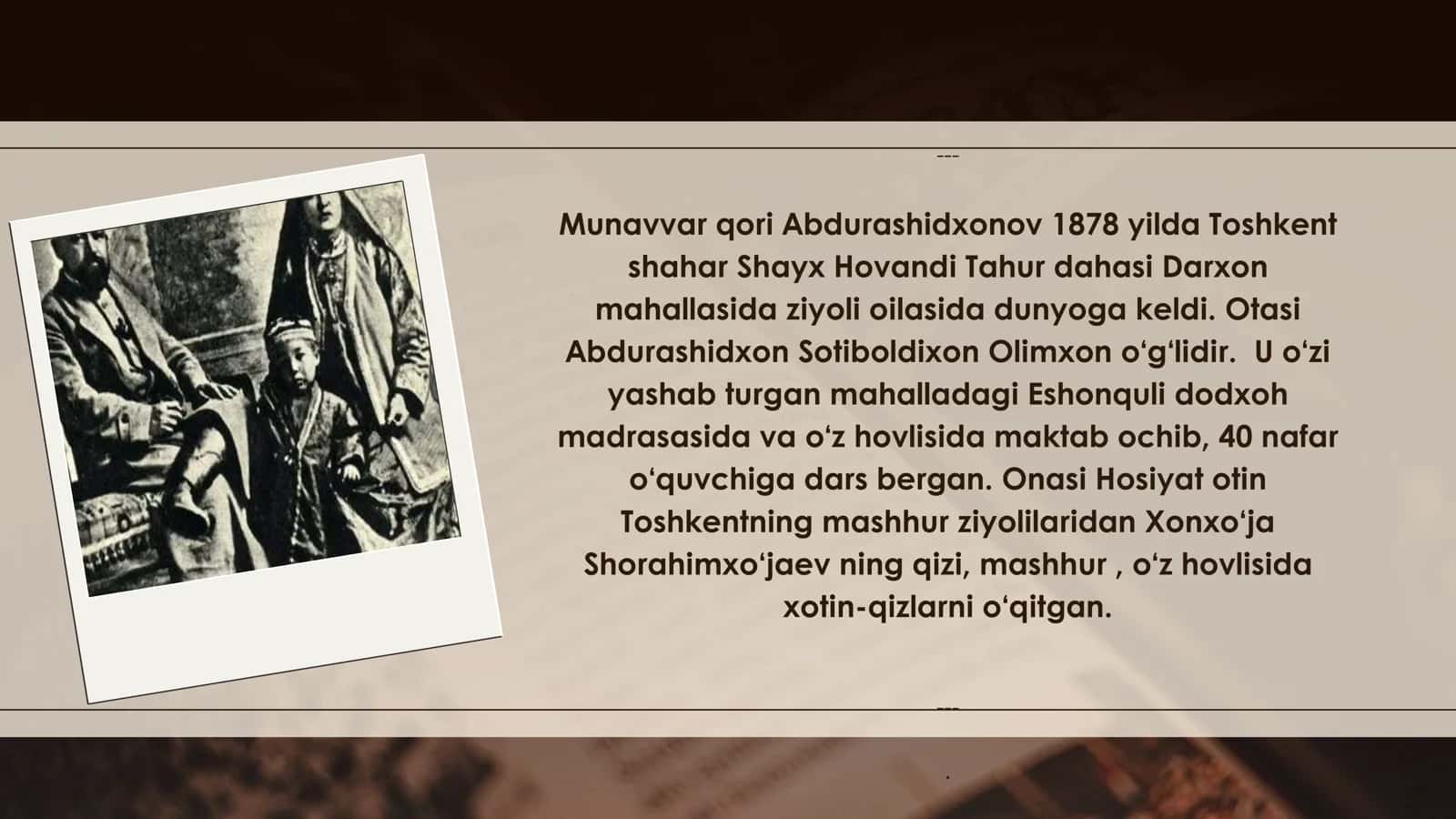 Munavvarqori Abdurashidxonov hayoti va ijodi. 3