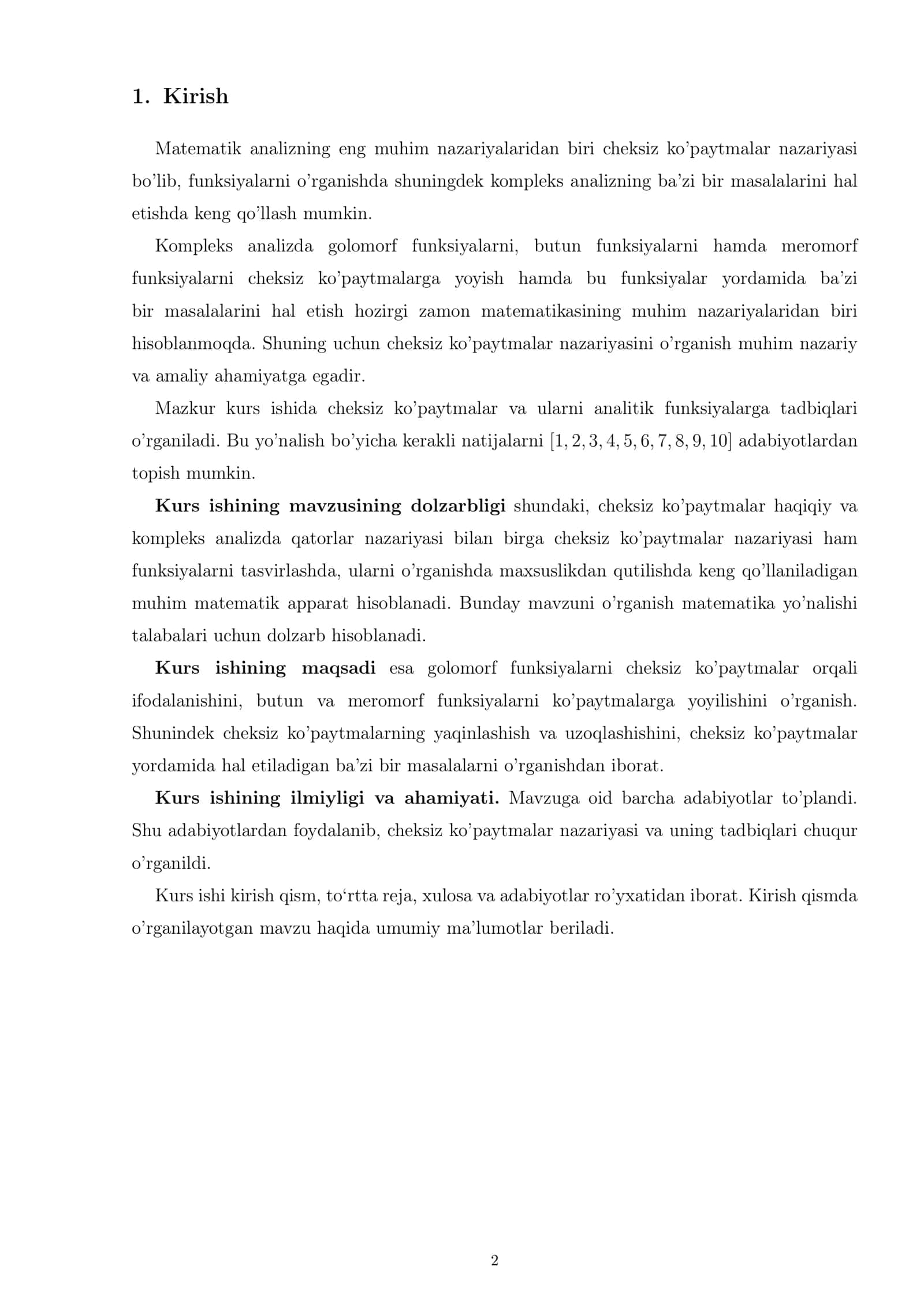 Funksiyani cheksiz ko‘paytmaga yoyish haqidagi Adamar teoremasi 3
