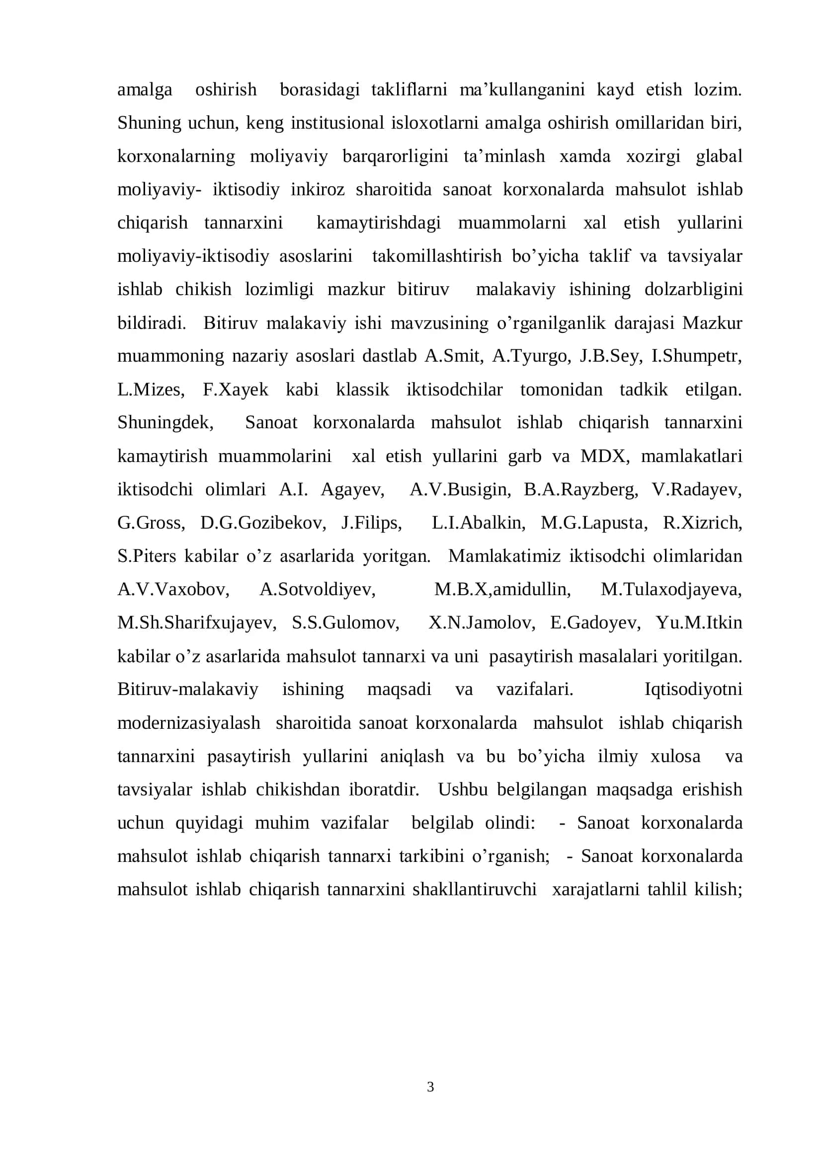 Sanoat korxonalarda mahsulot ishlab chiqarish XARAJATLARINI 3