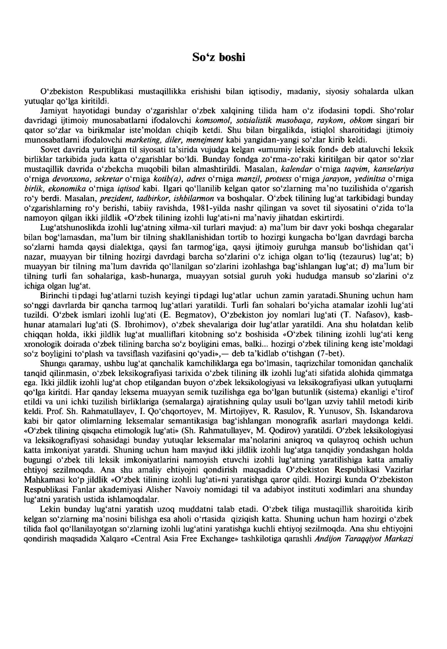 O‘zbek tili faol so‘zlarning izohli lug‘ati 3