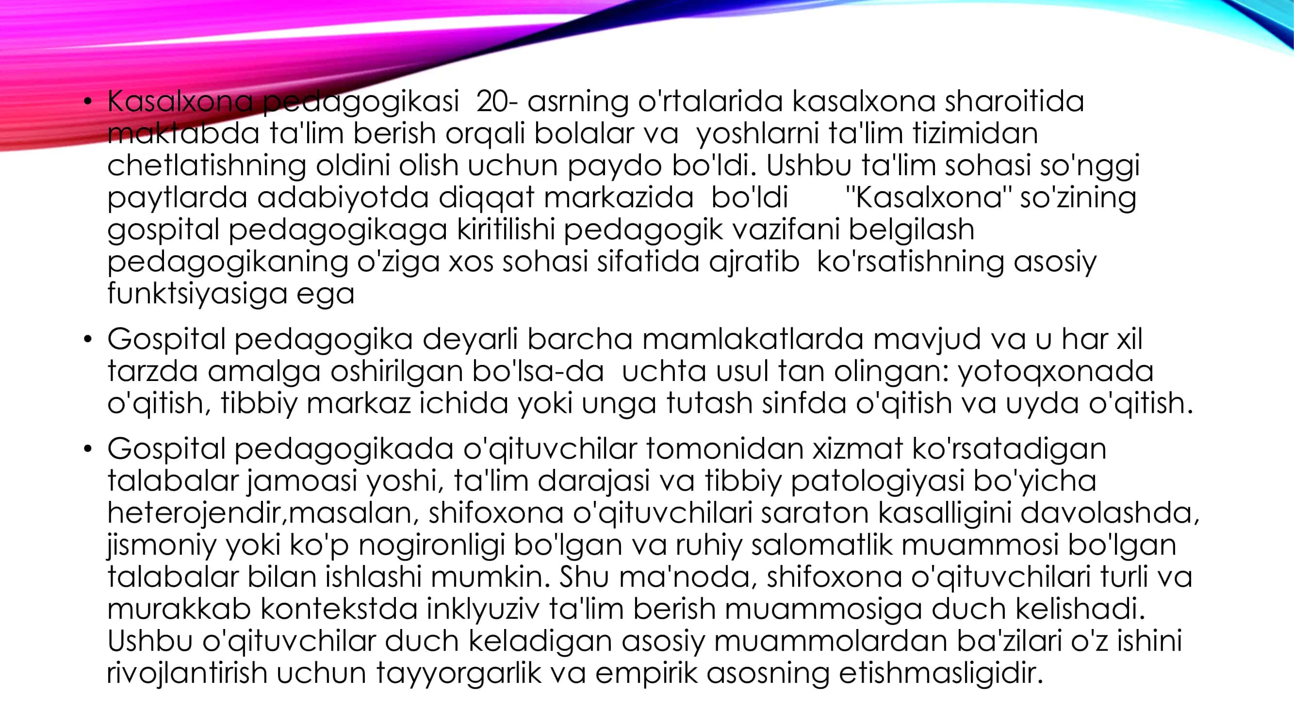 Inklyuziv taʼlim gospital pedagogika 3
