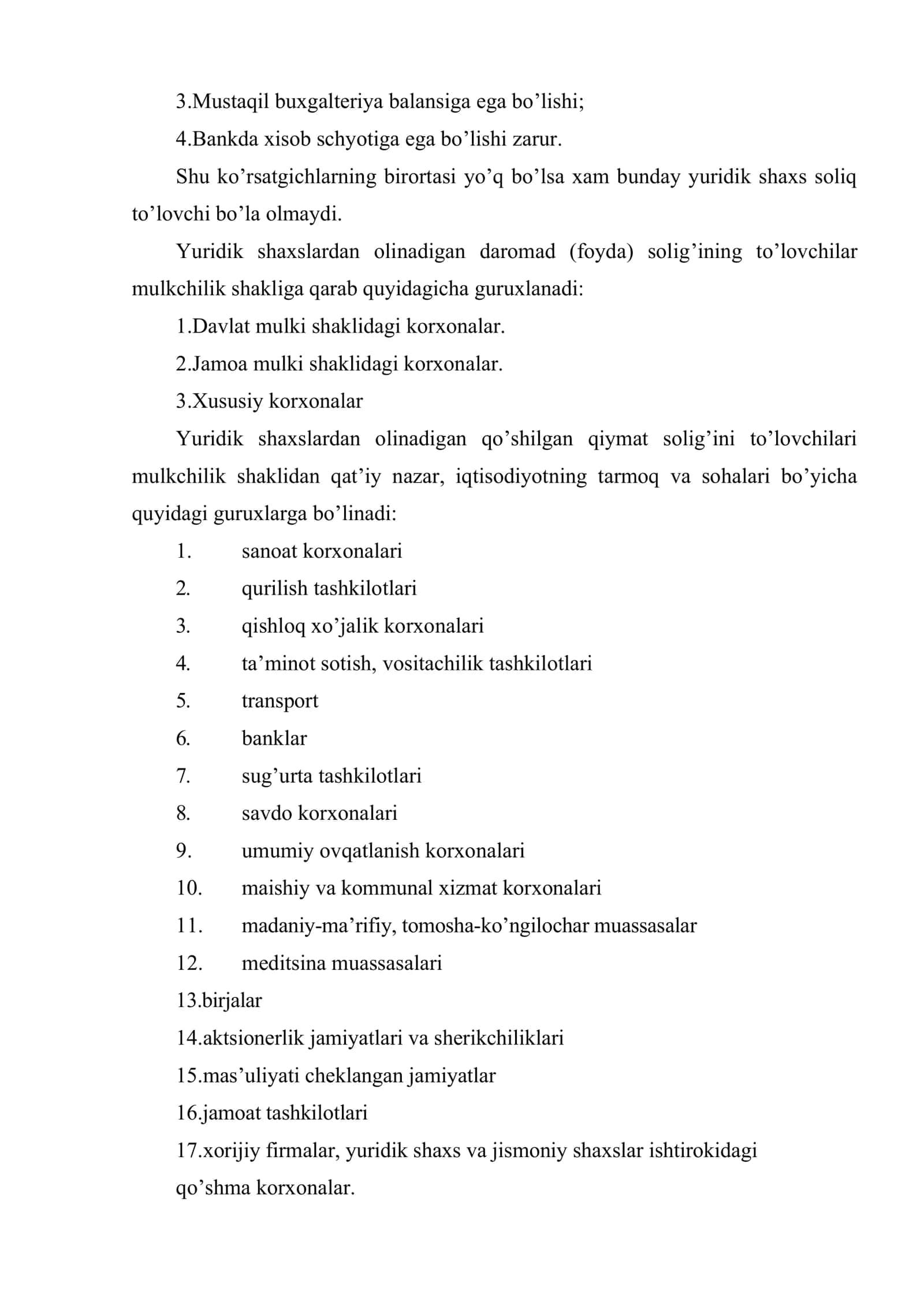 Soliq to’lovchilar guruhlari bo’yicha soliq tushumlari tahlili 3