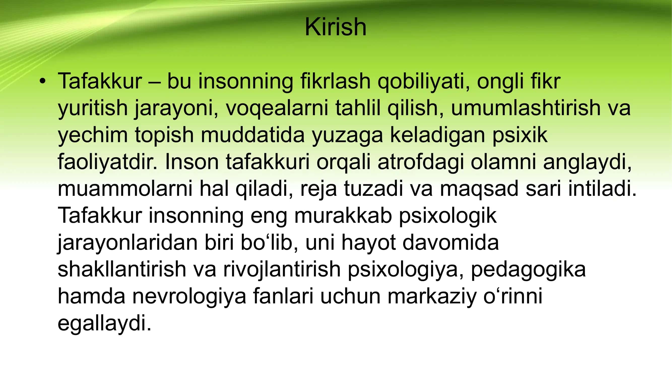 Tafakkur haqida 3