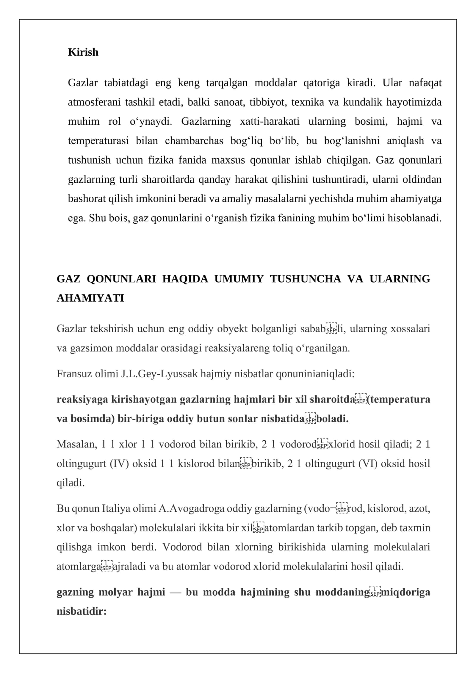GAZ QONUNLARI 3