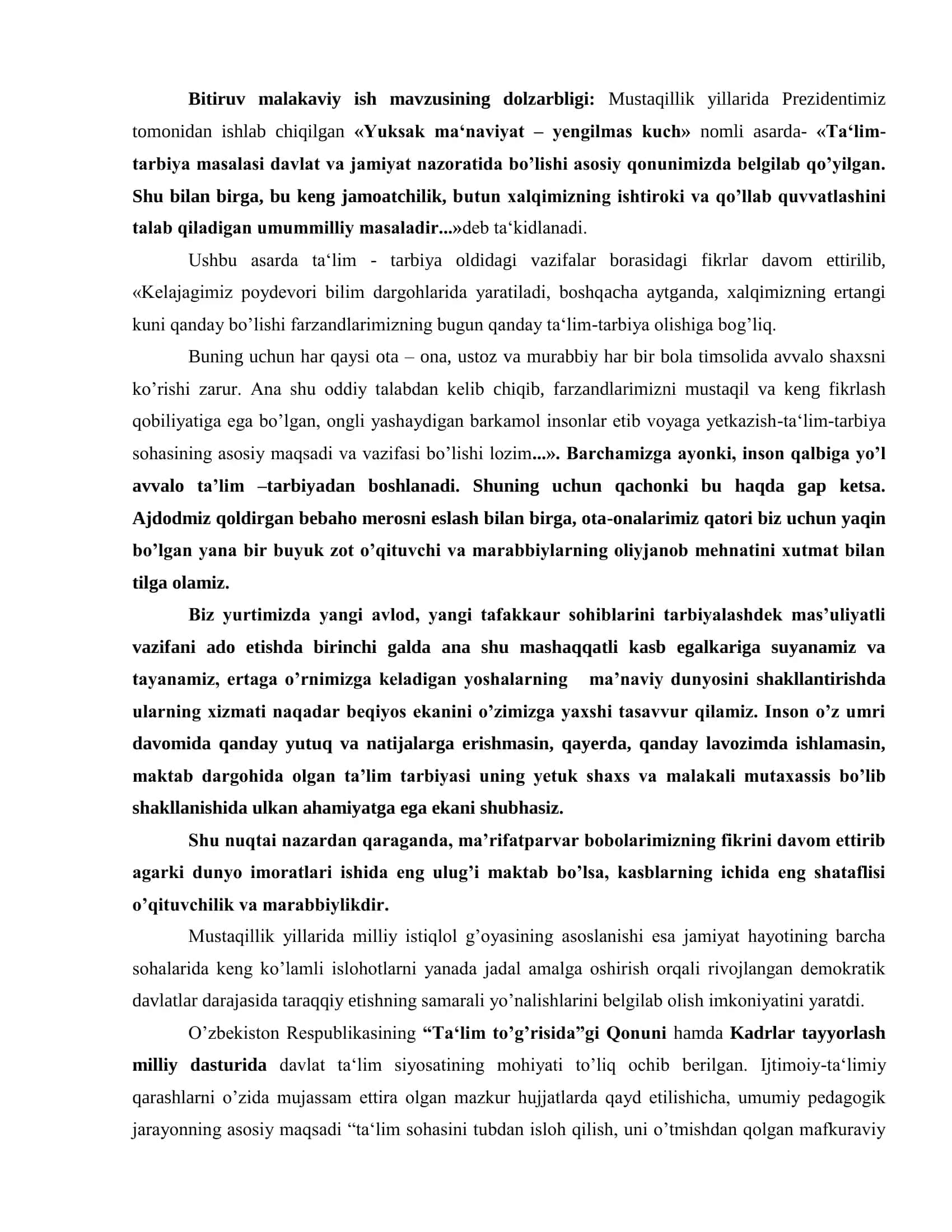 Maktabgacha yoshdagi bolalarni ma‟naviy -axloqiy tarbiyalashda tarbiyachining roli 3