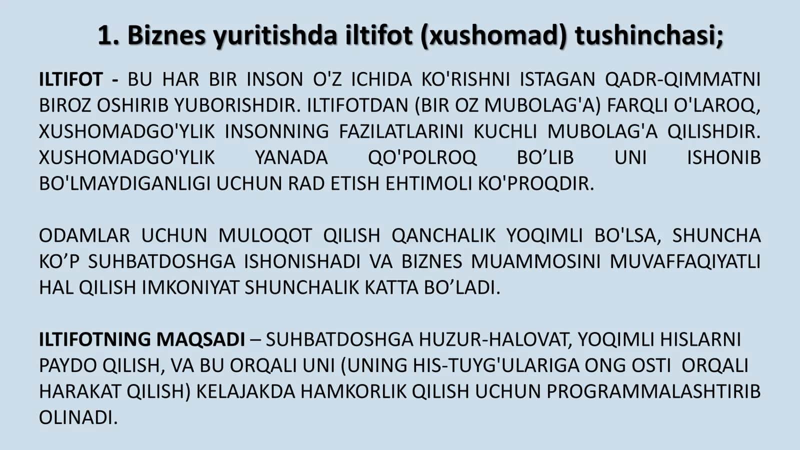 Biznes aloqada iltifot va tanqid 3