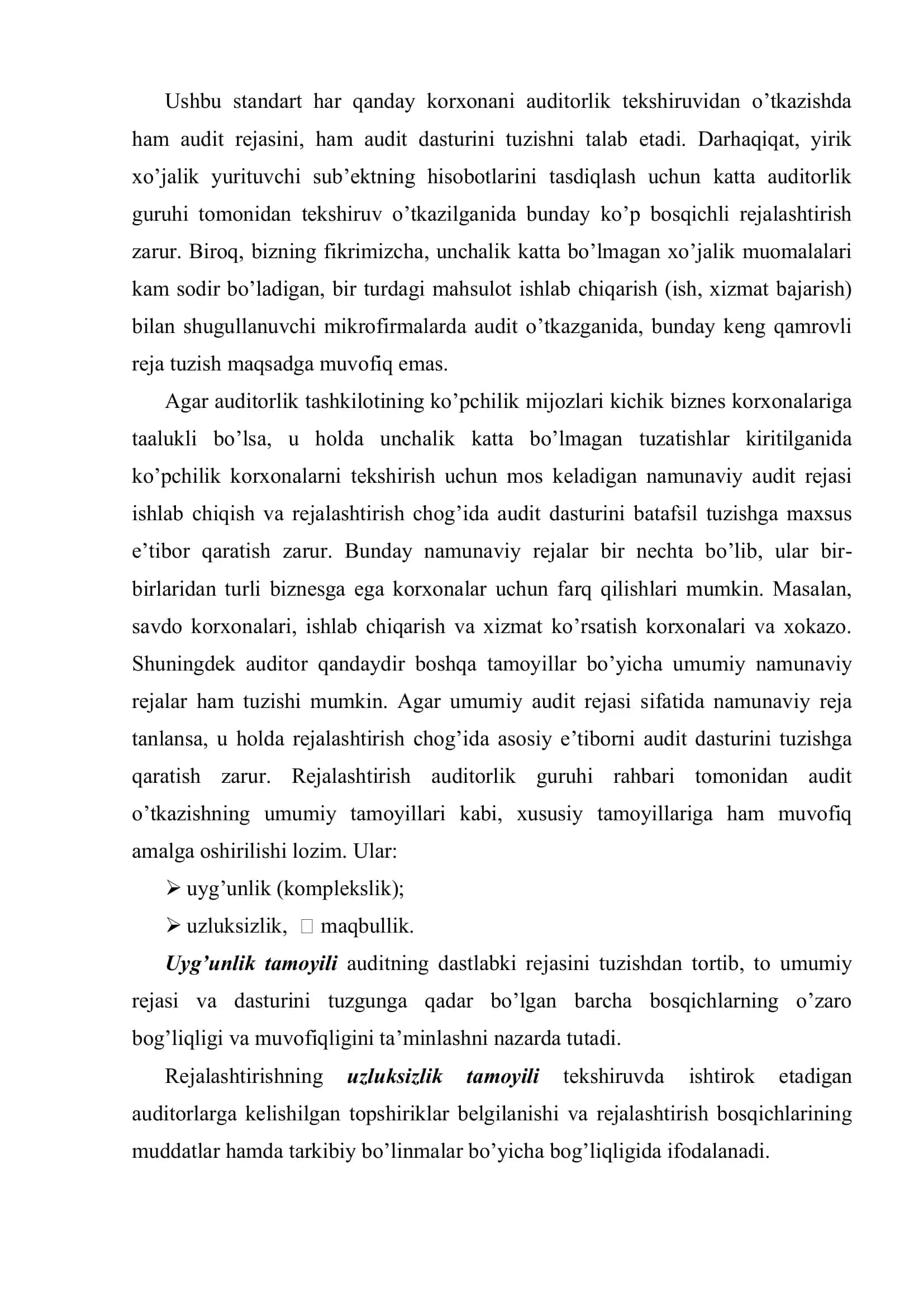 Auditorlik faoliyatini rejalashtirish 3