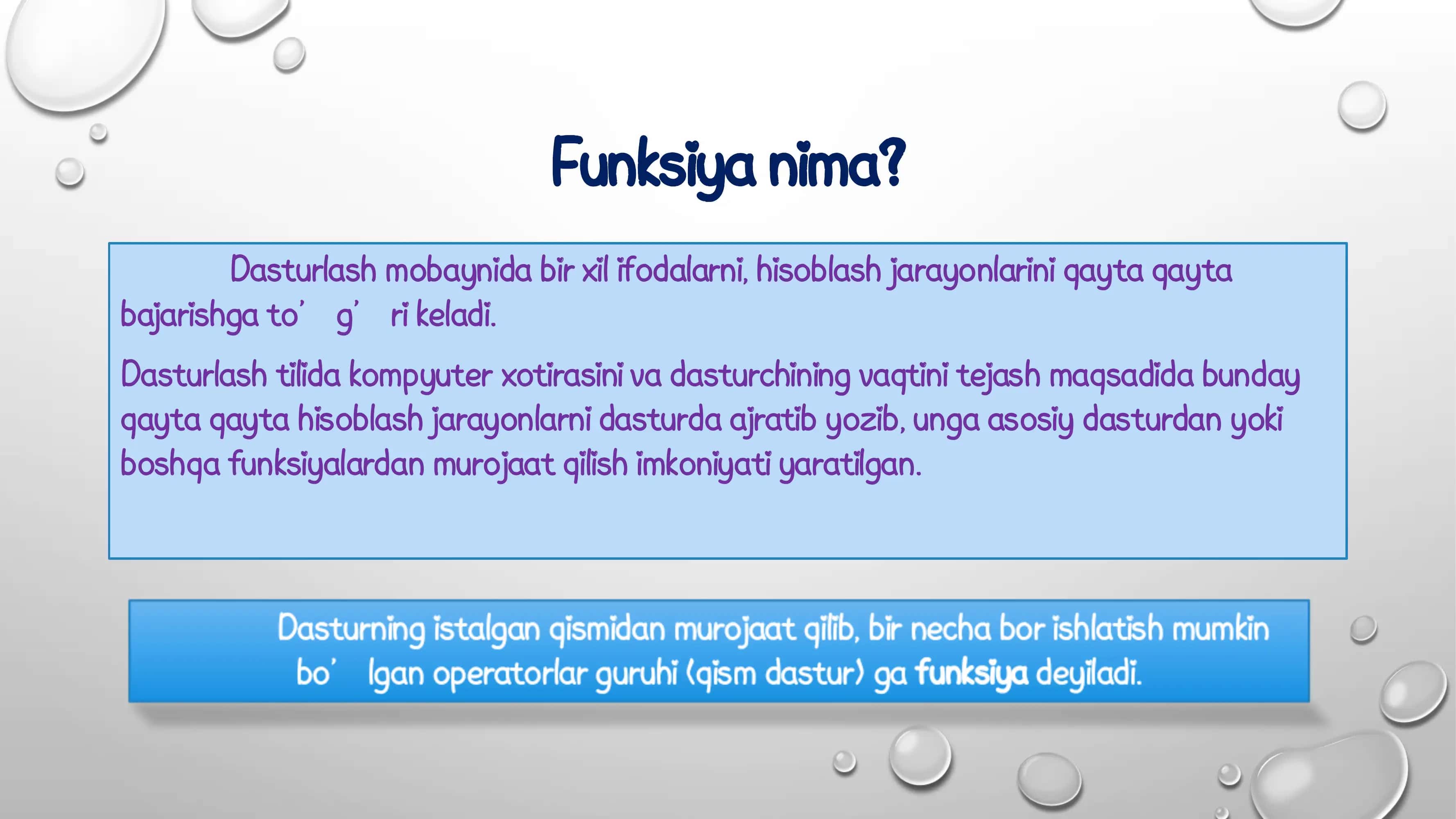 Funksiyalar 3