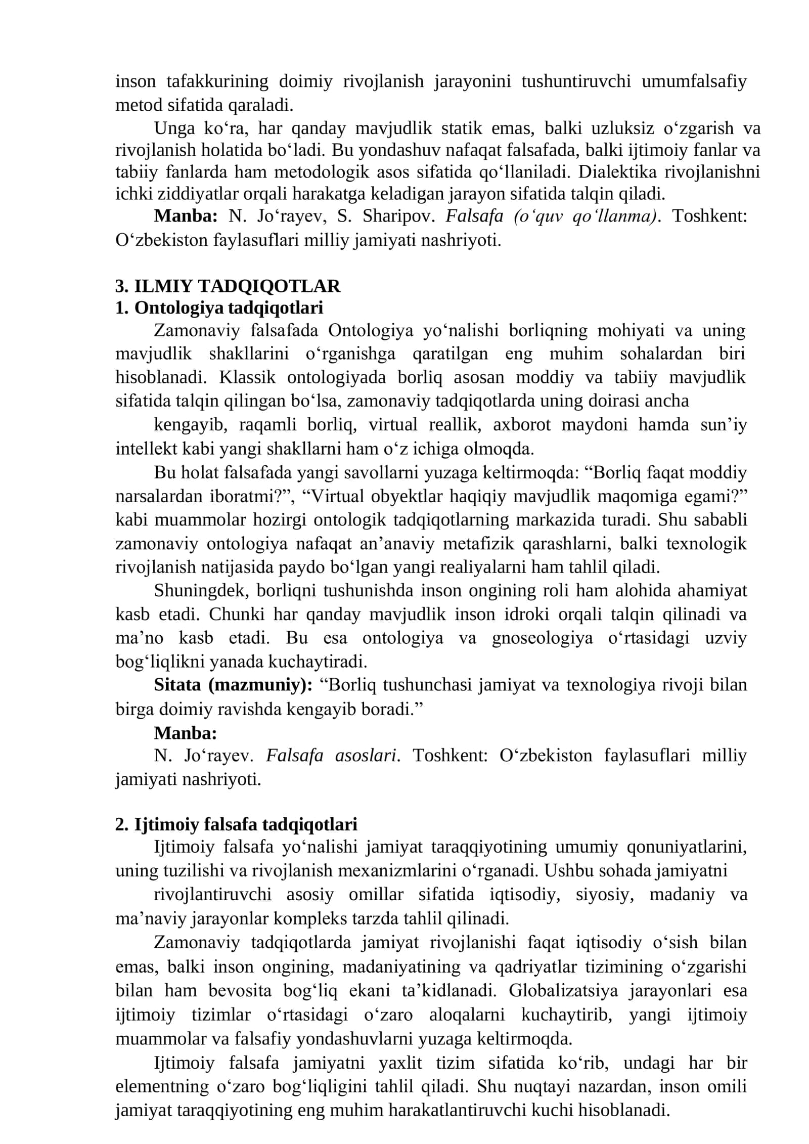 FALSAFIY MANBALAR 3