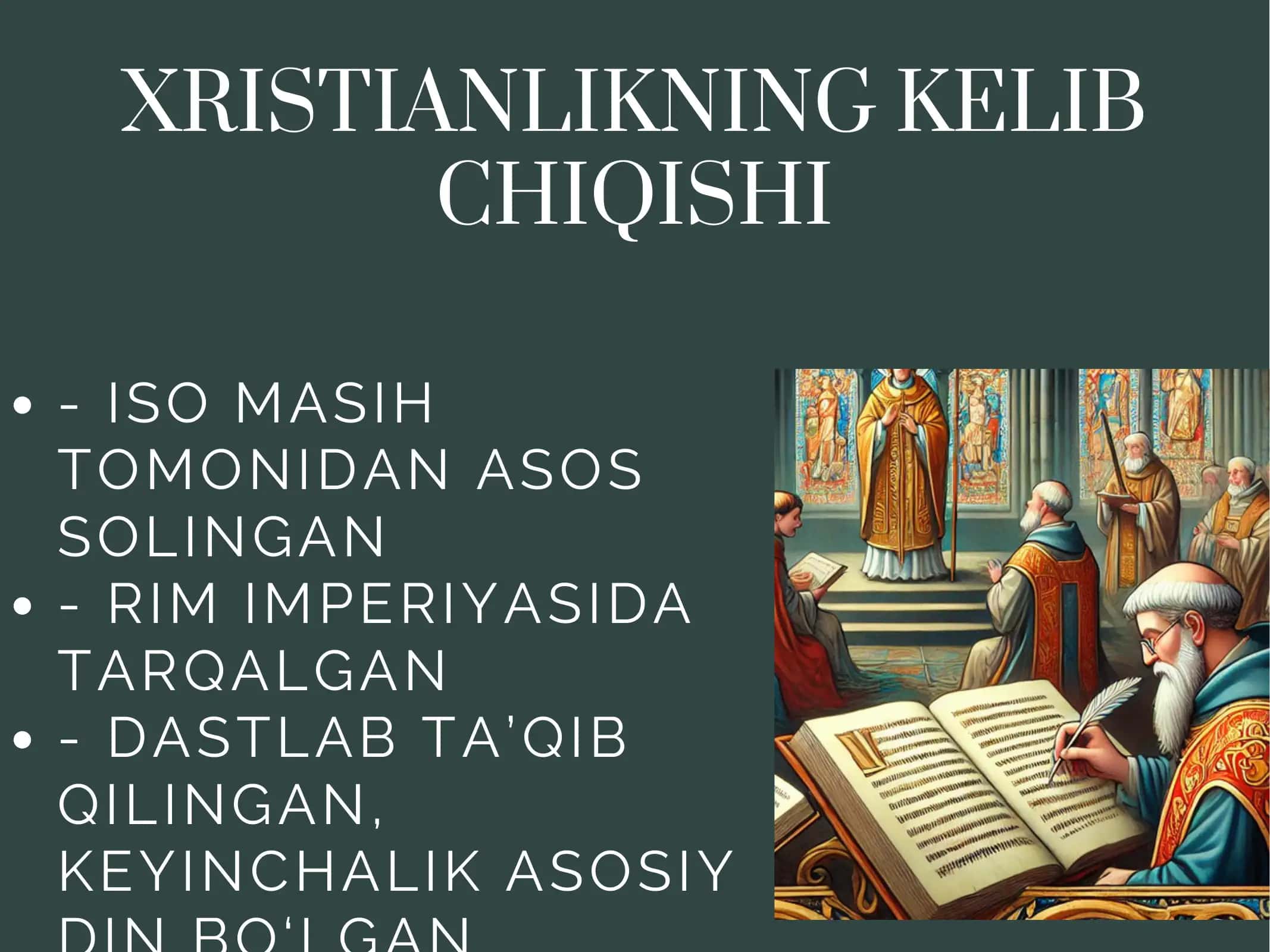 O'RTA ASRLARDA XRISTIANLIK DINI 3