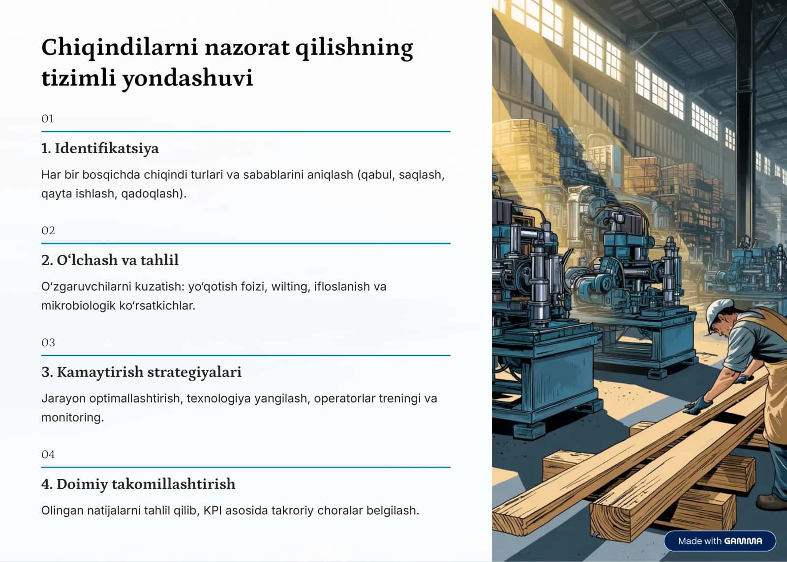 Chiqindilarni nazorat qilish sxemasi 3