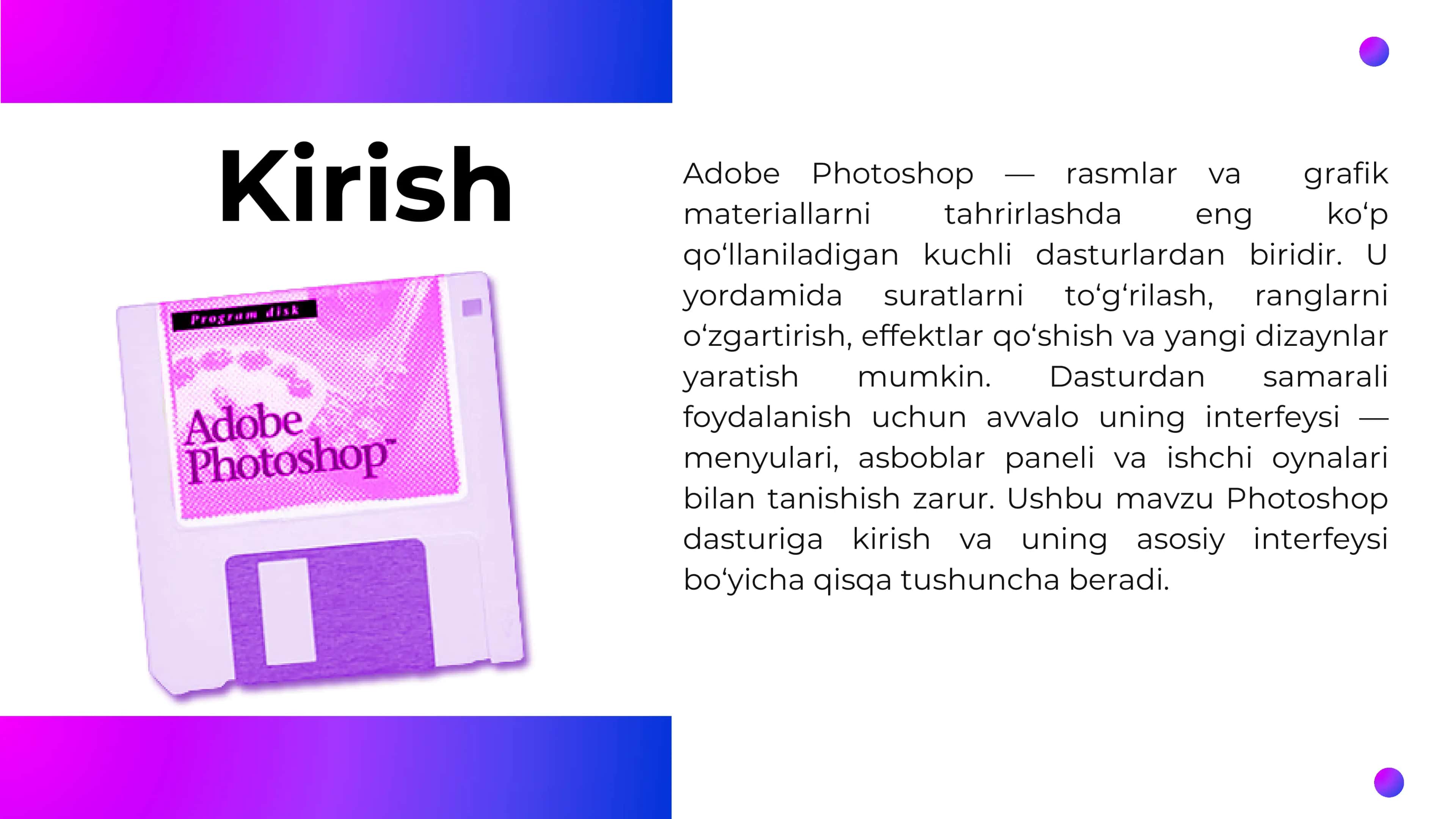 Adobe Photoshop Dasturi 3