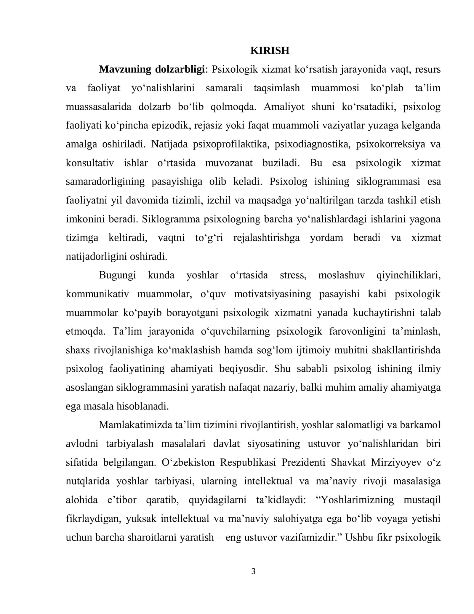 PSIXOLOG ISHI SIKLOGRAMMASI PSIXOLOG FAOLIYATI PRINSIPLARI 3