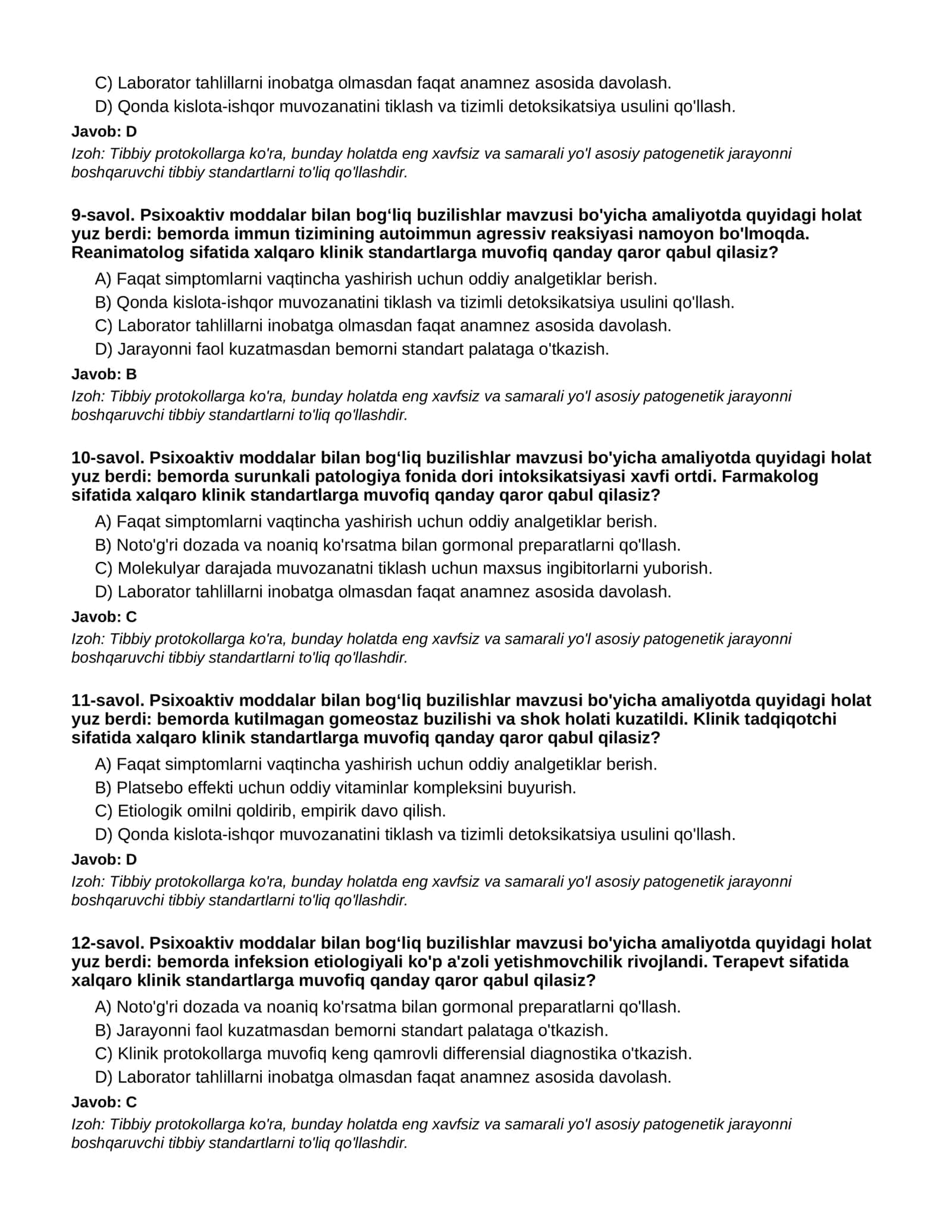 Psixoaktiv moddalar bilan bog‘liq buzilishlar - 2-QISM 3