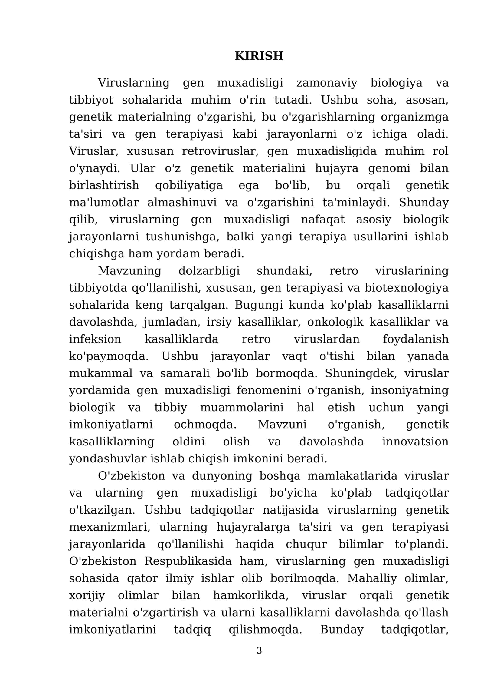 Viruslarning gen muxadisligida qollanilishi. Retro viruslarining misolida 3