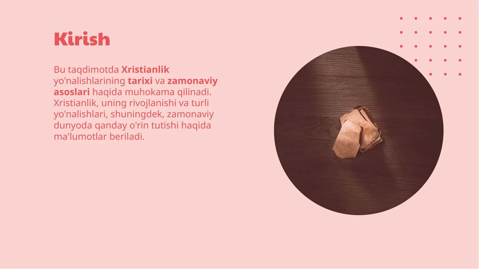 Xristianlik Yo'nalishlarining Tarixi va Zamonaviy Asoslari 3