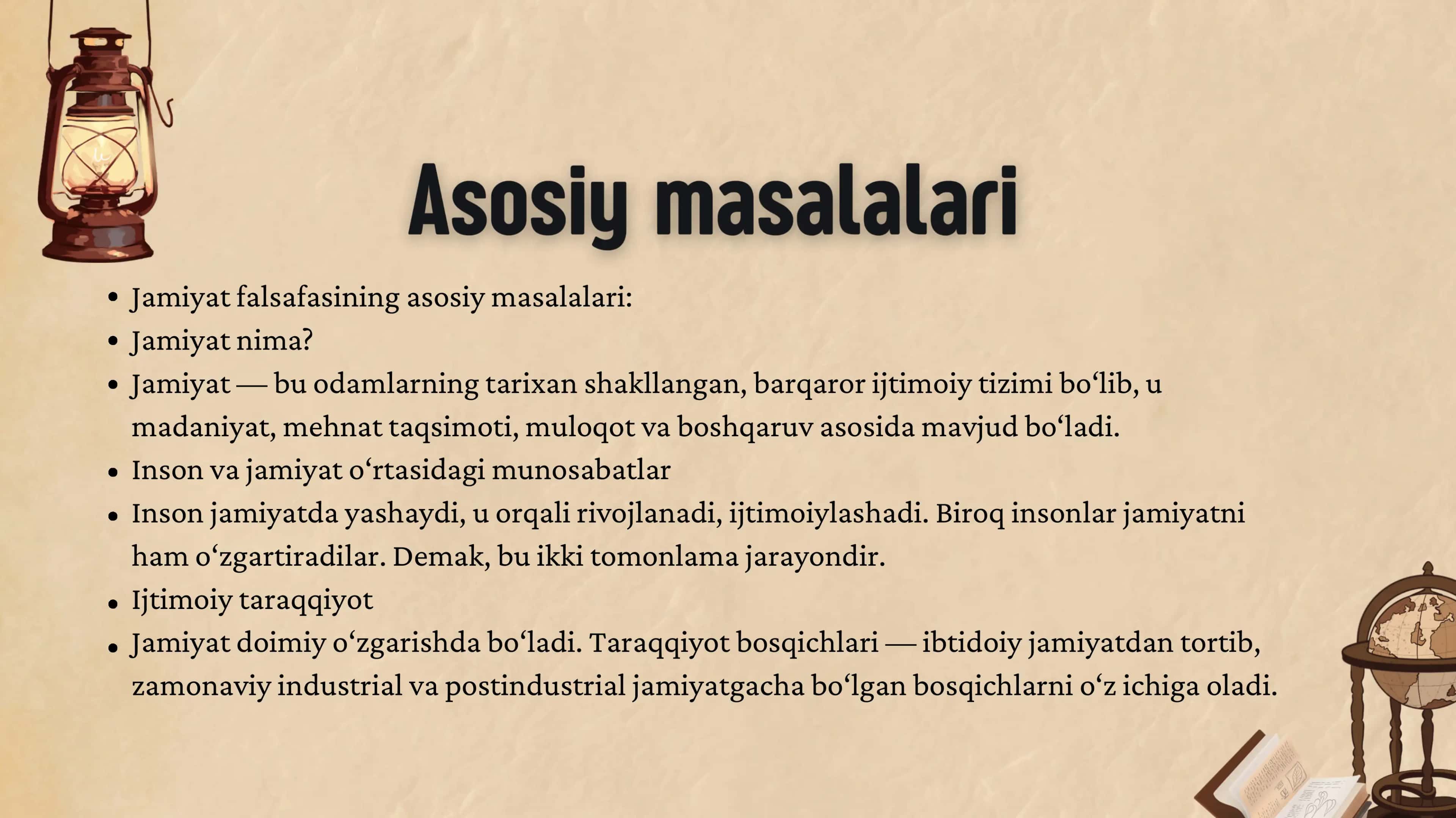 Jamiyat falsafasi 3