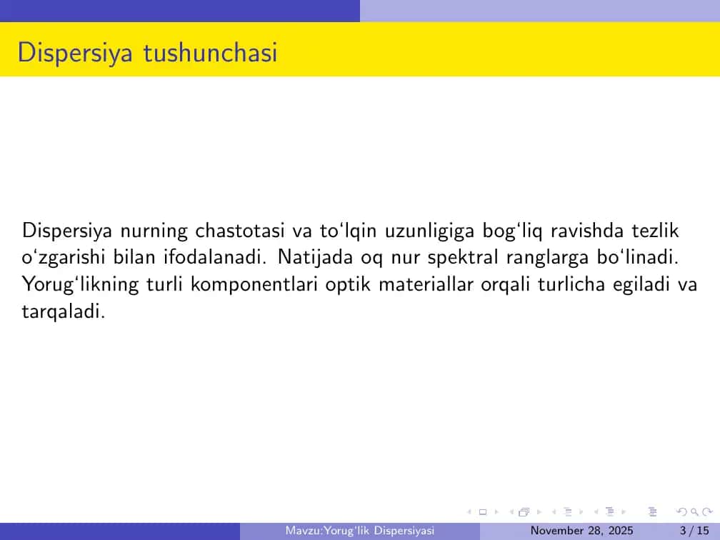 Yorug‘lik Dispersiyasi 3