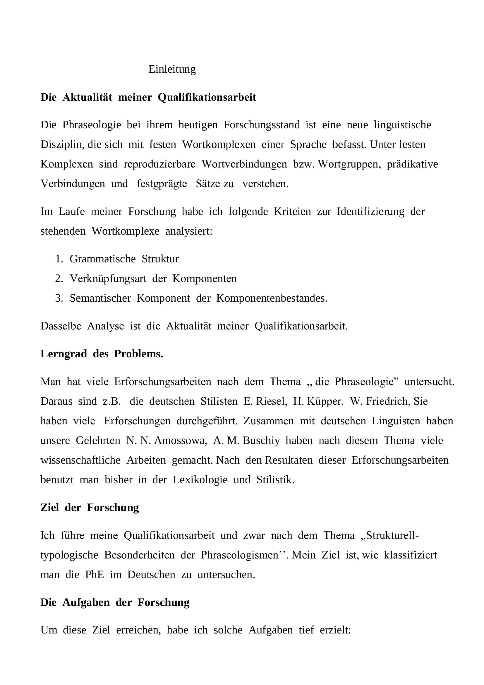 Phraseologie und ihre Erforschung im Deutschen 3