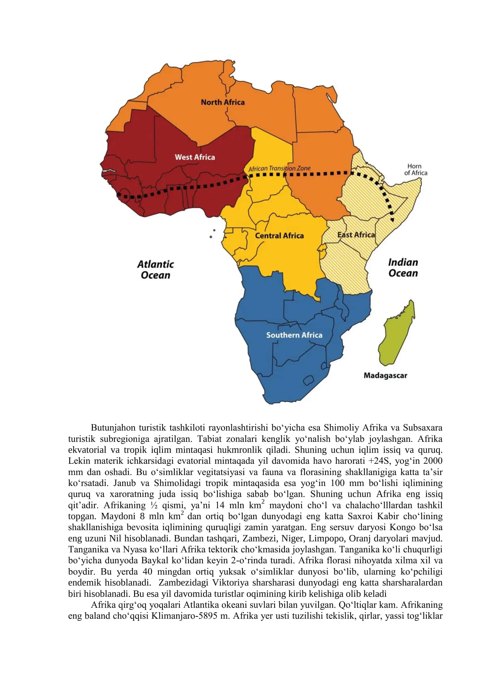 Afrika turistik regioniga umumiy tavsif 3