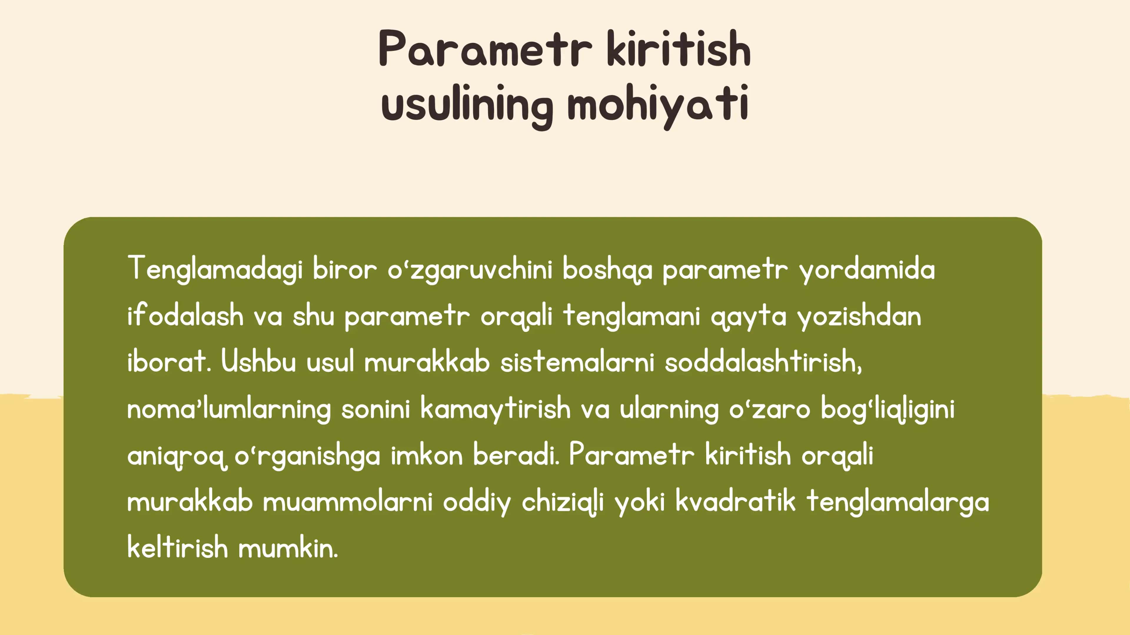 Parametr kiritish 3