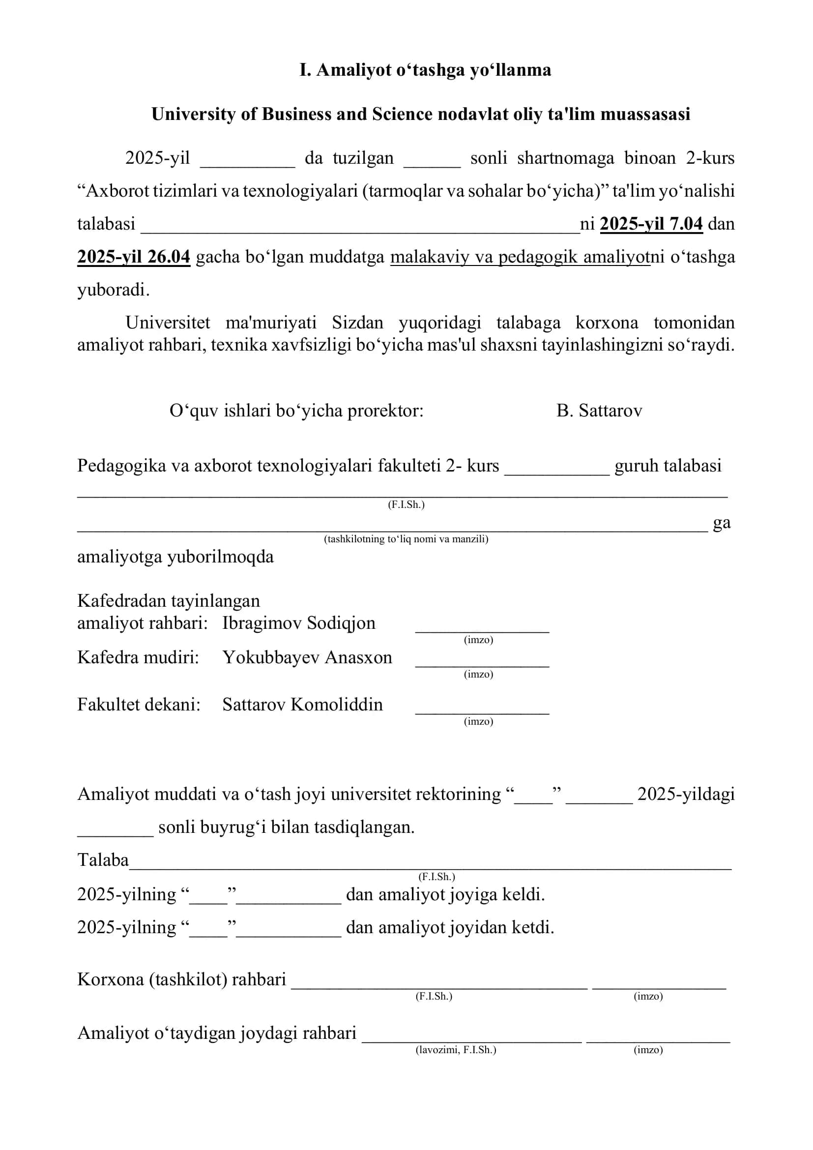 Axborot tizimlari va texnologiyalari (tarmoqlar va sohalar bo‘yicha) ta’lim 3