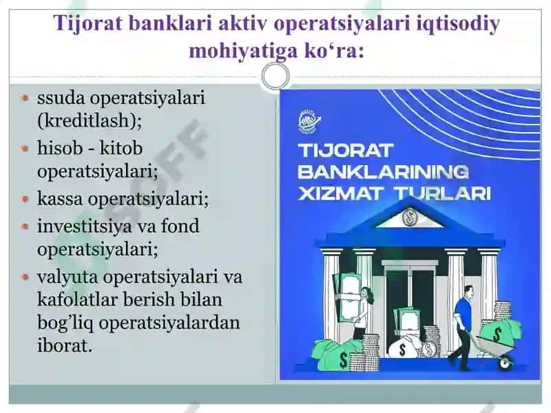 Tijorat banklarining aktiv operatsiyalari 3
