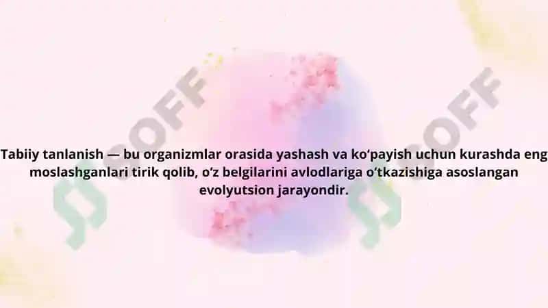 Tabiiy va jinsiy tanlanishlar nazariyasi 3