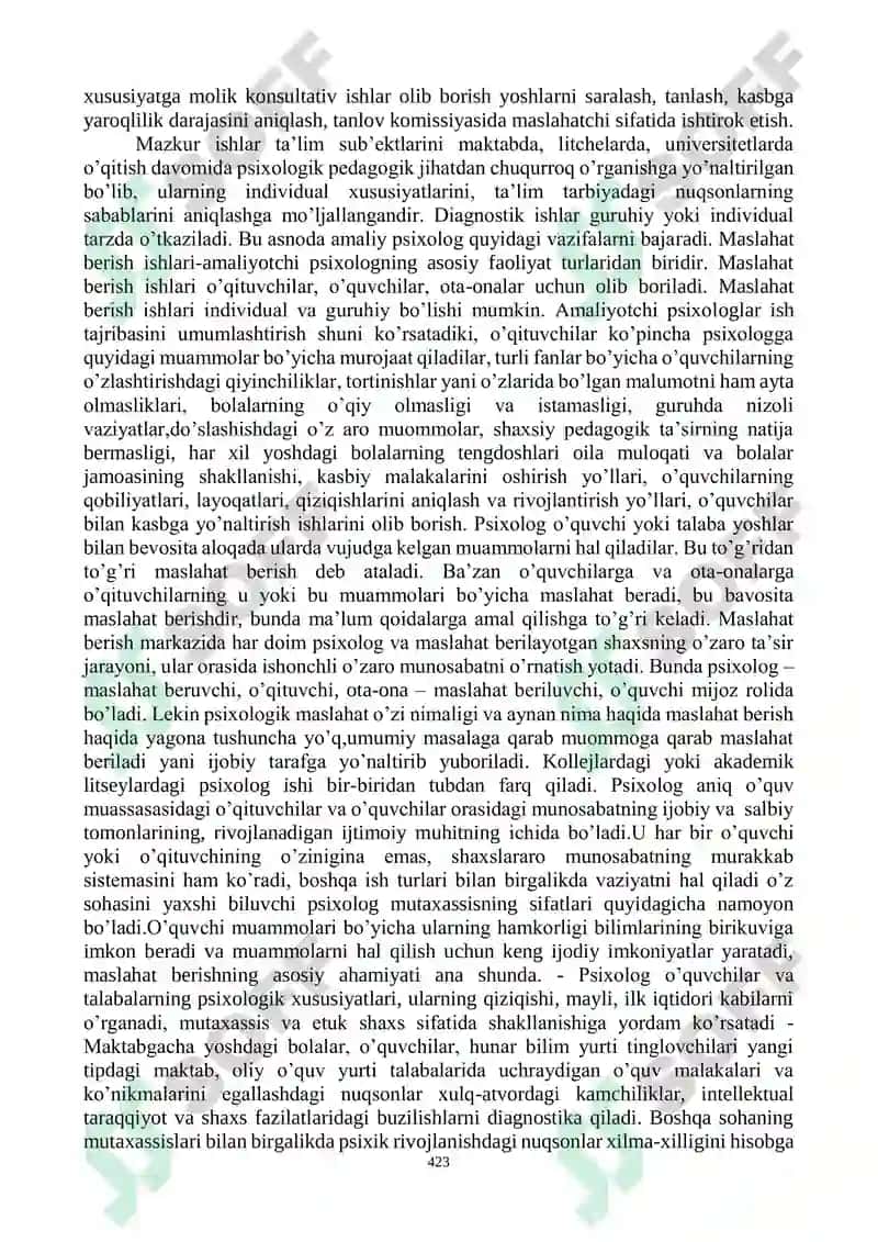 TA’LIM TIZIMIDA ZAMONAVIY PSIXOLOGIK XIZMAT KOʻRSATISHNING OʻZIGA XOS AHAMIYATLARI 3