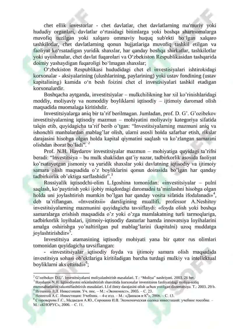 Investitsiyalarning iqtisodiy mazmuni va mohiyati 3
