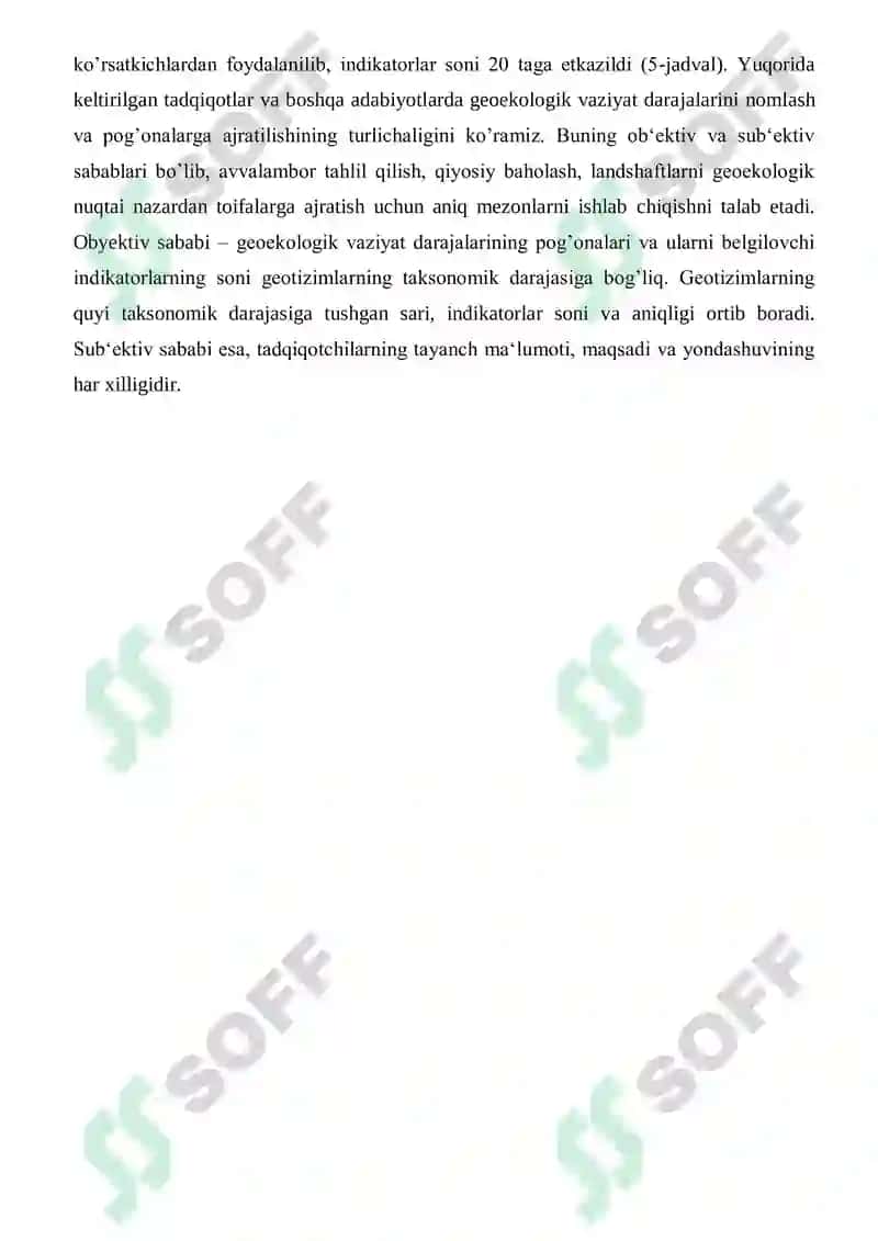 Geoekologik Indikatorlardan foydalanib tabiiy muhit holatini tahlil qilish 3