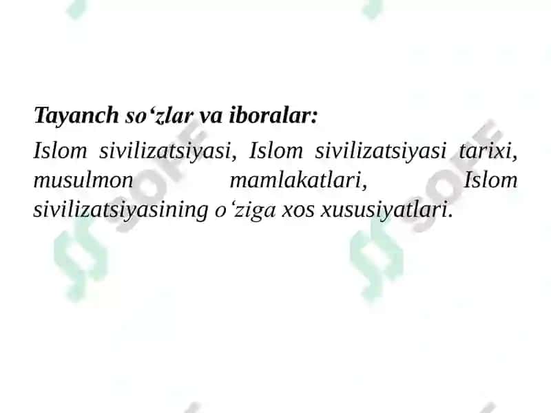 Islom sivilizatsiyasi tarixi 3