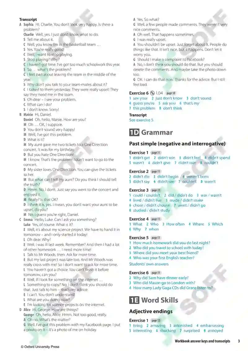 Solution pre- intermadite workbook answer key 3