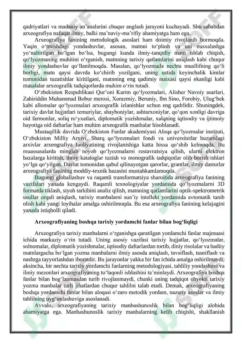 Arxeografiya va uning vazifalari 3