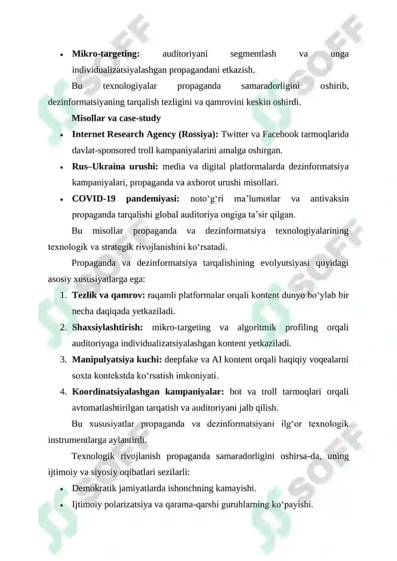 PROPAGANDA VA DEZINFORMATSIYA TEXNOLOGIYALARINING EVOLYUTSIYASI 3