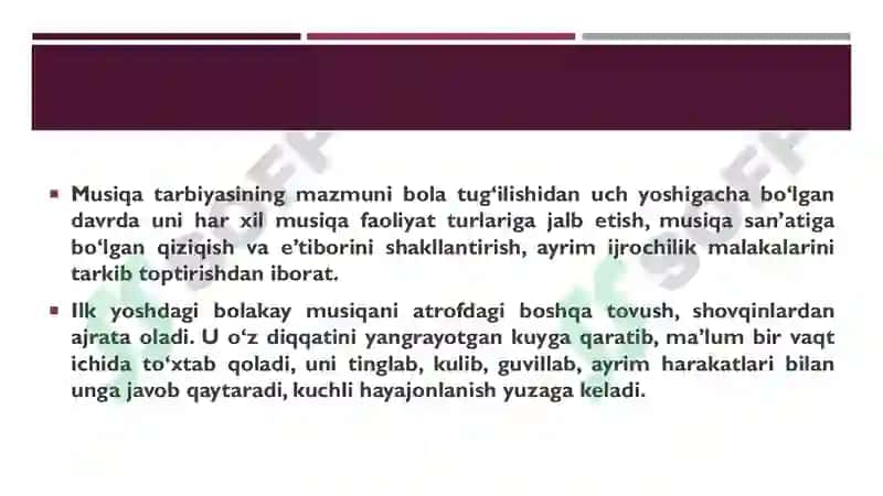 BOLALAR MUSIQIY TA’LIMI METODIKASI 3