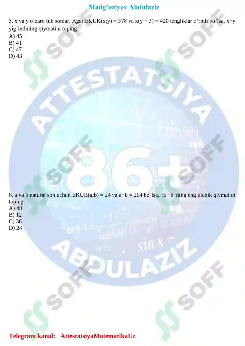 Ekub va Ekuk test 3