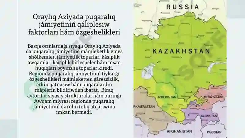 Oraylıq Aziyada puqaralıq jámiyetiniń rawajlanıw 3