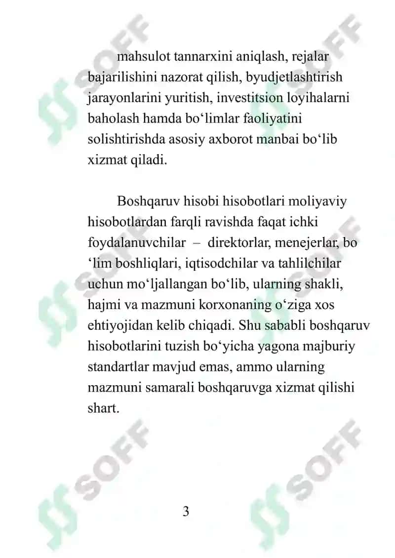 Boshqaruv hisobi bo‘yicha hisobot shakllari 3