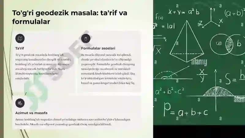 To'g'ri va Teskari Geodezik 3
