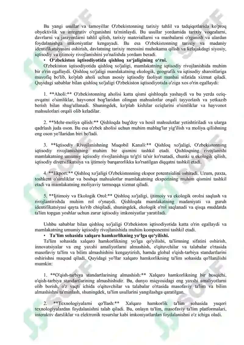 O‘zbekistonning eng yangi tarixi fanining fan sifatida tutgan o‘rni 3