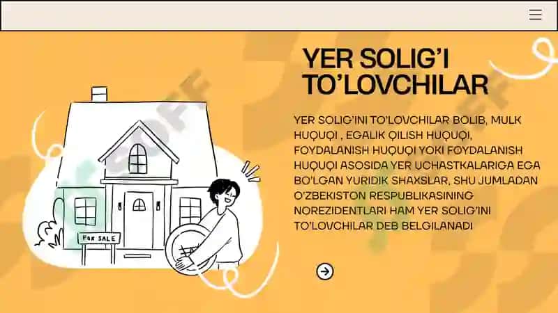 YURIDIK SHAXSLARDAN OLINADIGAN YER SOLIG'I, SOLIQ TO'LOVCHILAR , SOLIQ SOLISH OB'EKTI VA SOLIQ BAZASI 3