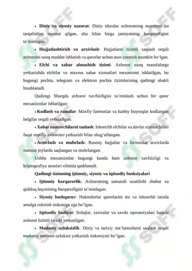 QADIMGI SHARQDAGI AXBOROT ALMASHINUVI TIZIMLARINING ZAMONAVIY MEDIYA INFRATUZILMASI BILAN QIYOSIY TAHLILI 3