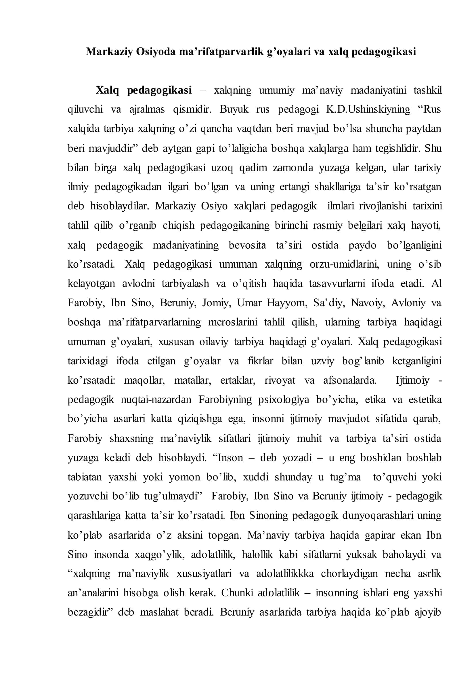 XALQ PEDAGOGIKASI VA TARBIYANING HOZIRGI DAVRDAGI AHVOLI 3