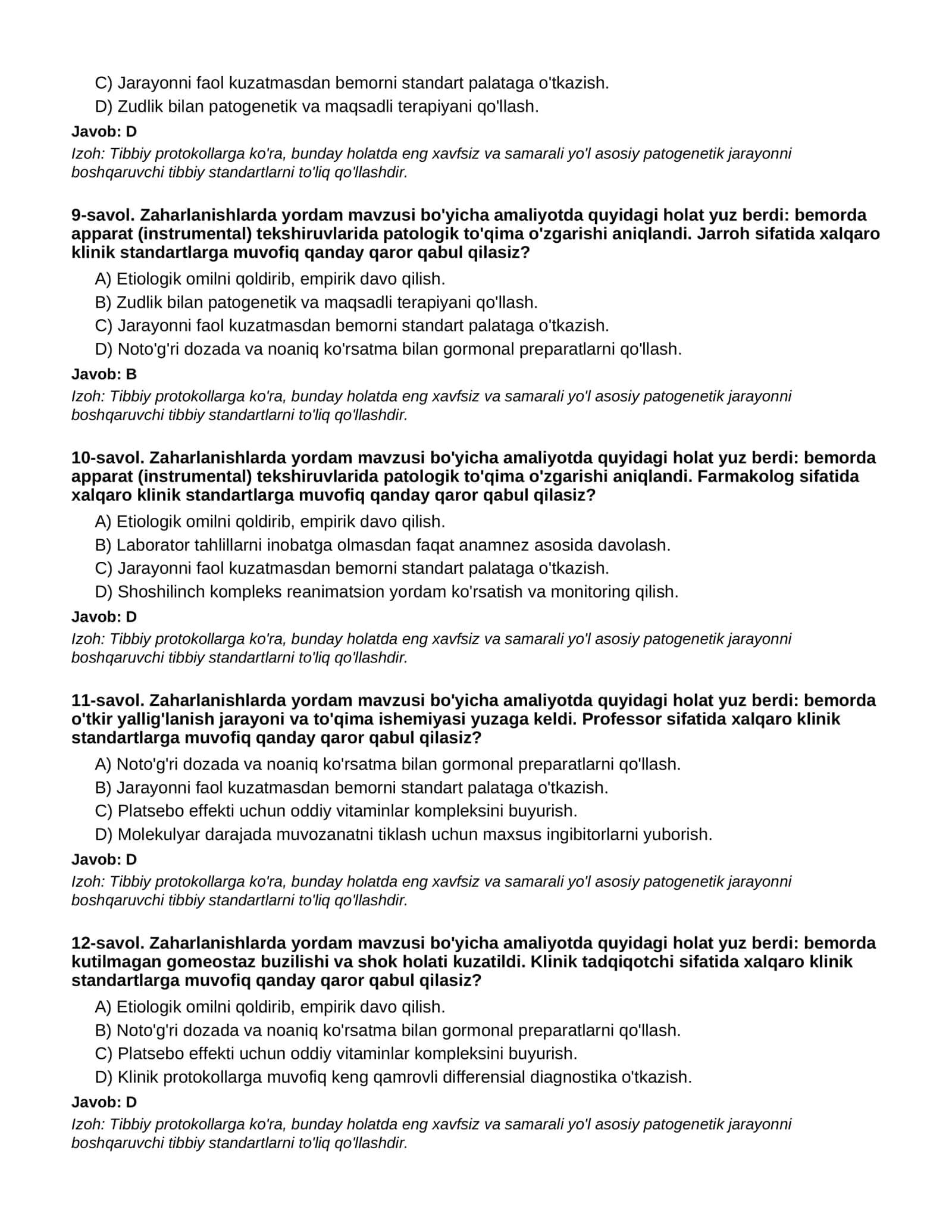 Zaharlanishlarda yordam - 3-QISM 3