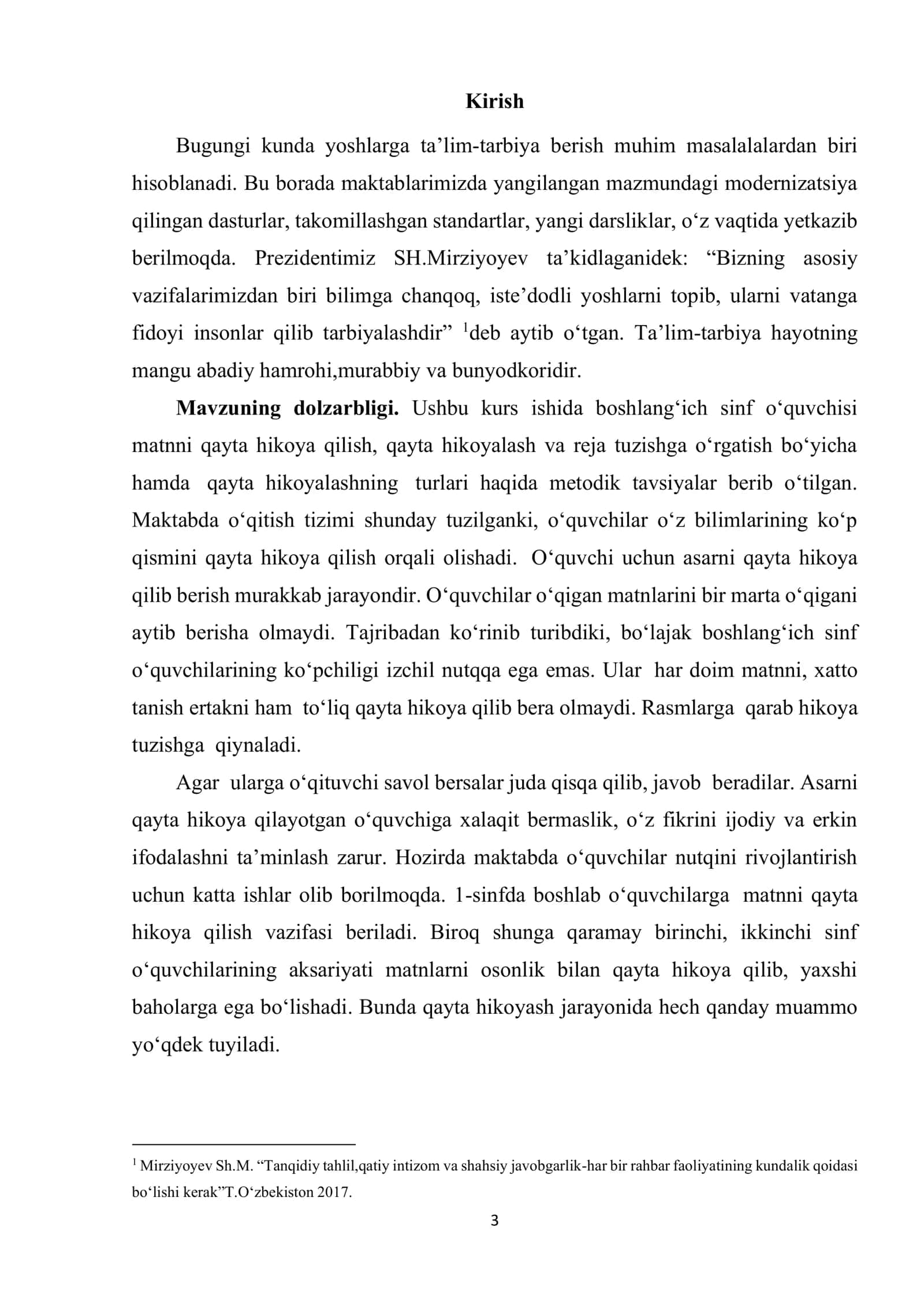 O‘qish savodxonligi darslarida qayta hikoyalashdan foydalanish metodikasi 3