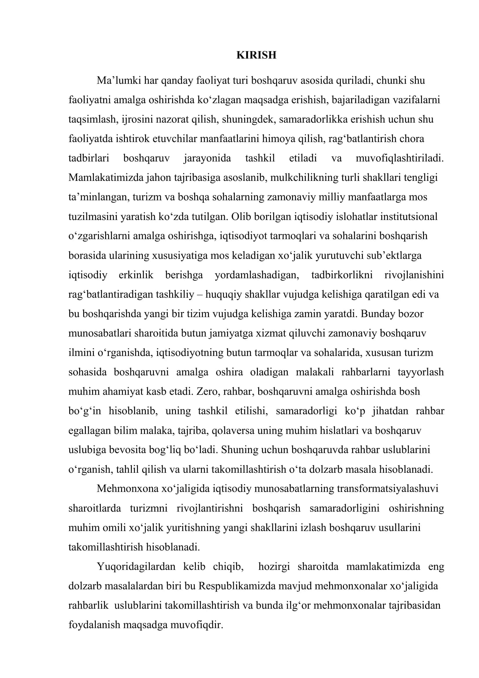Turizm menejmenti ta’lim yo’nalishi 3
