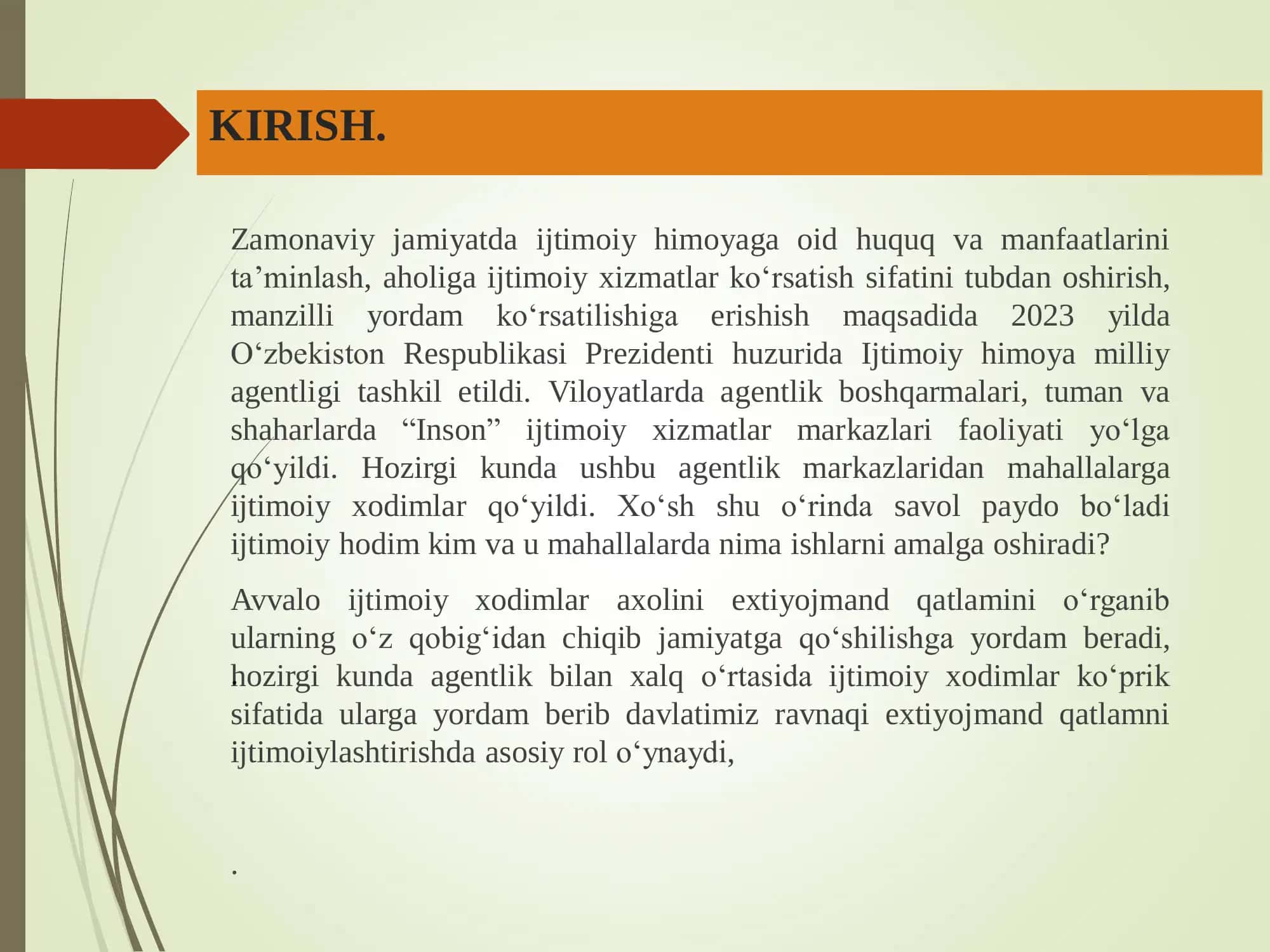 Ijtimoiy Xizmatlar va Agentliklar 3