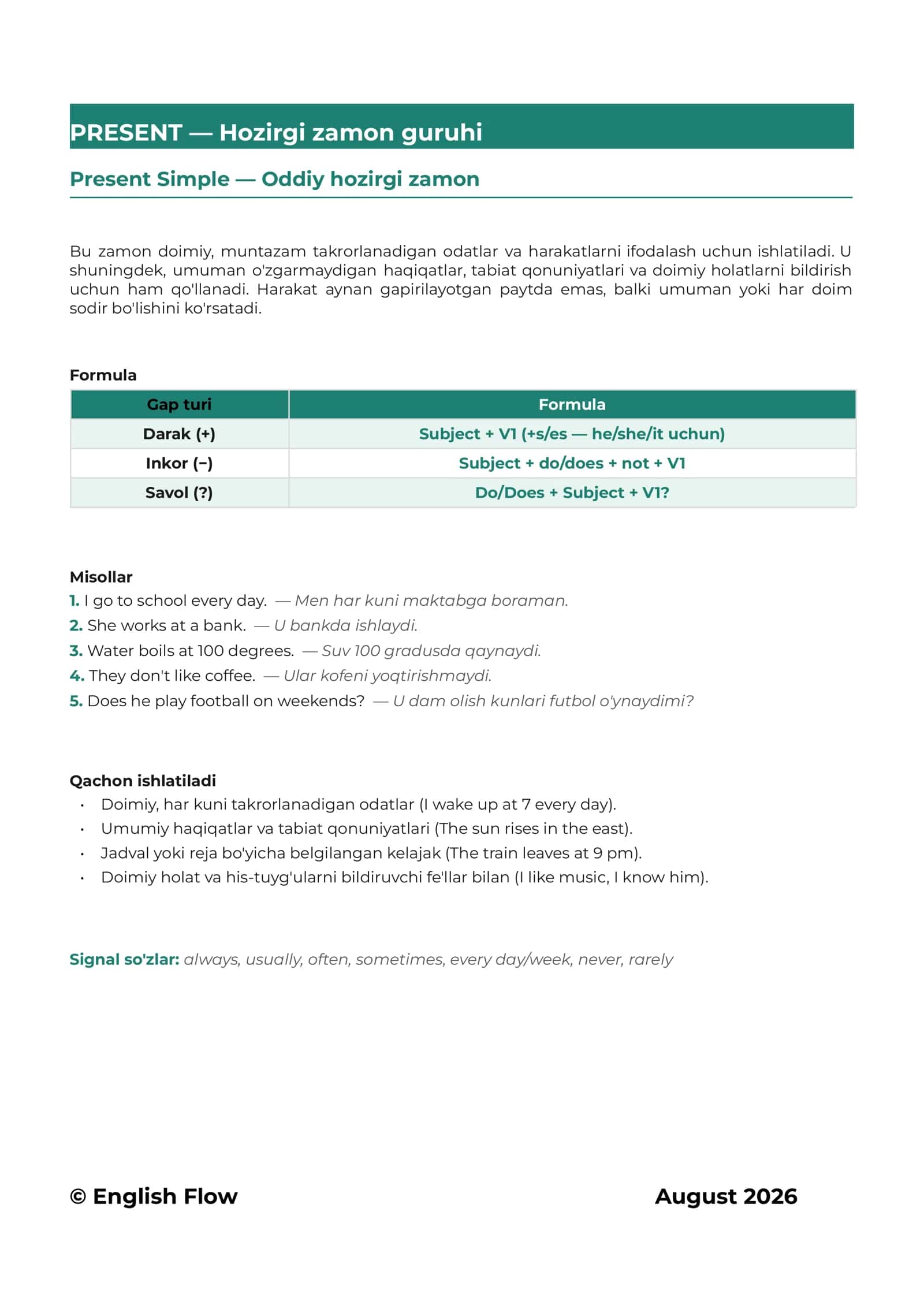 12 Tenses — A Complete guide 3