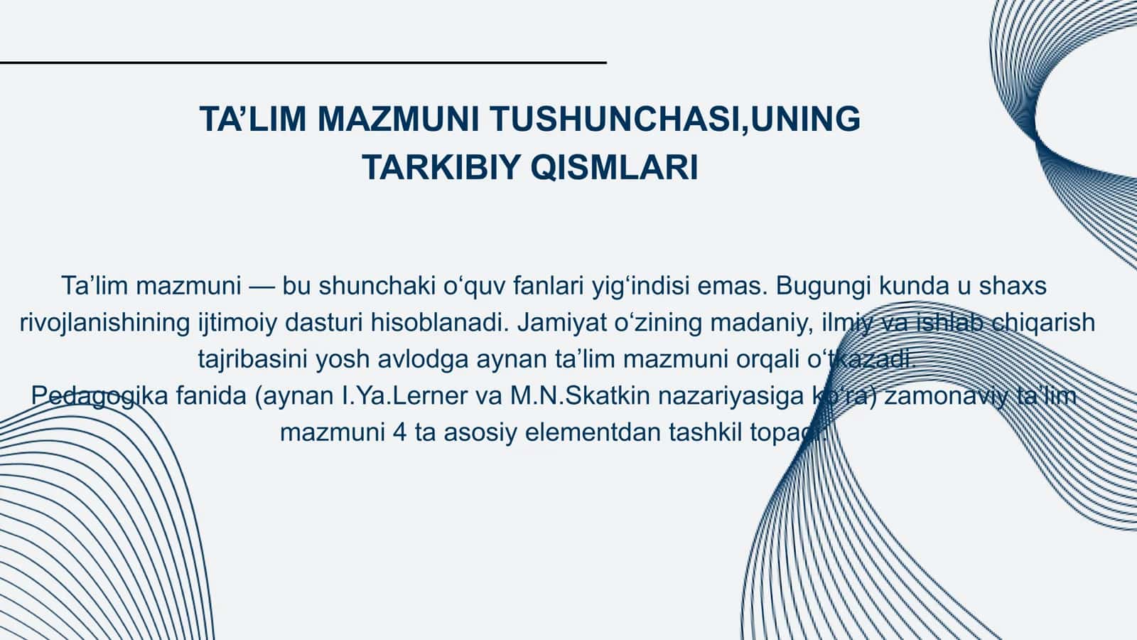 Ta’lim mazmuni 3